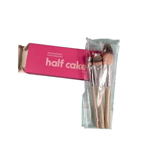 Half Caked The Essentials Face Makeup Brush Collection 3 Piece Set beauty tools - Picture 1 of 4
